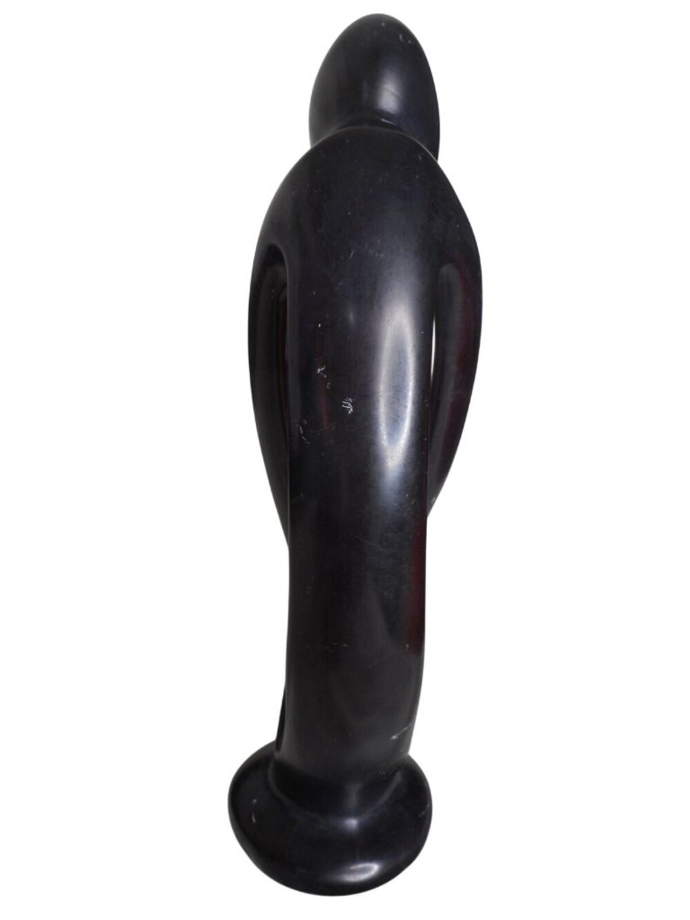 Vintage Besmo Kenyan hand-carved black soapstone mother and child figure Estate - Picture 3 of 5